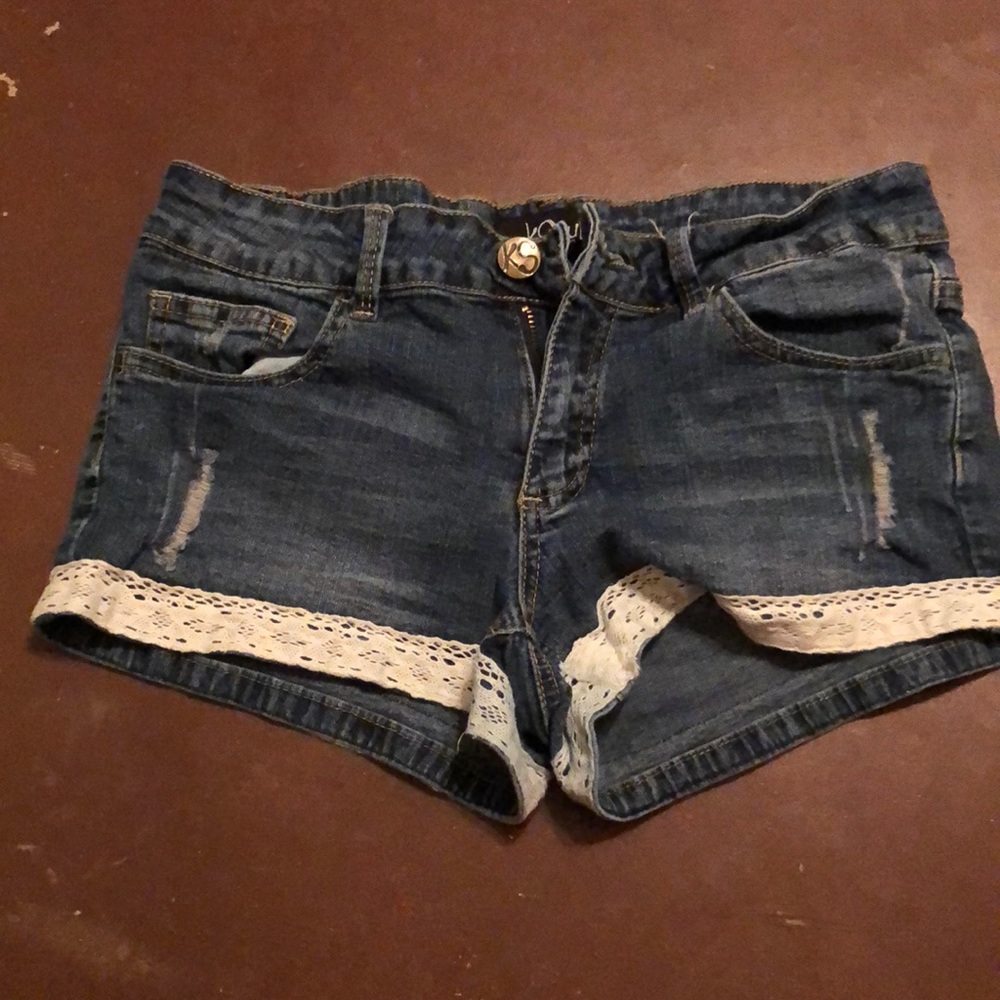 Blue jean shorts